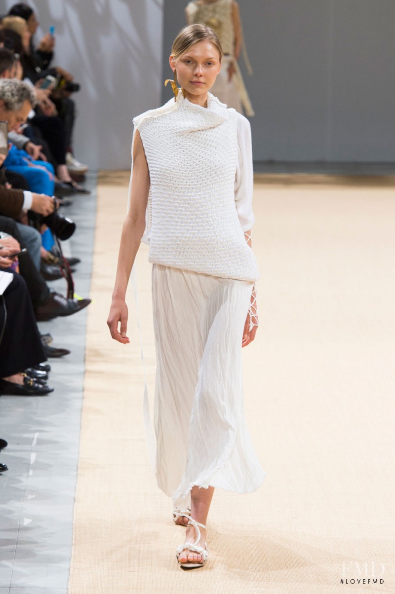Maja Brodin featured in  the Allude fashion show for Spring/Summer 2016