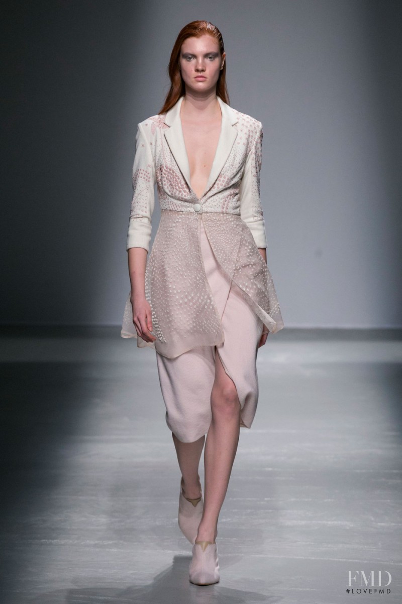 Anastasia Ivanova featured in  the Rahul Mishra fashion show for Autumn/Winter 2015