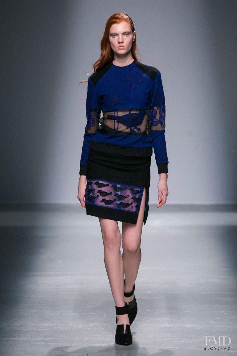 Anastasia Ivanova featured in  the Rahul Mishra fashion show for Autumn/Winter 2015