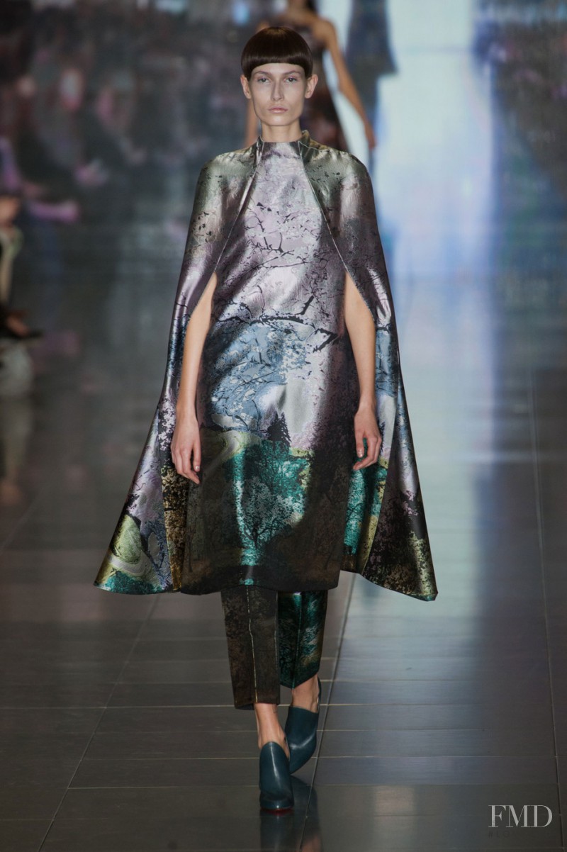 Paulina Kubac featured in  the Mary Katrantzou fashion show for Autumn/Winter 2013