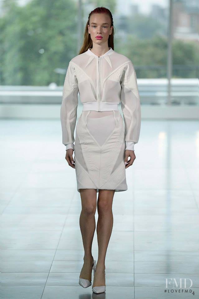 Charlotte Kay featured in  the Fyodor Golan fashion show for Spring/Summer 2014