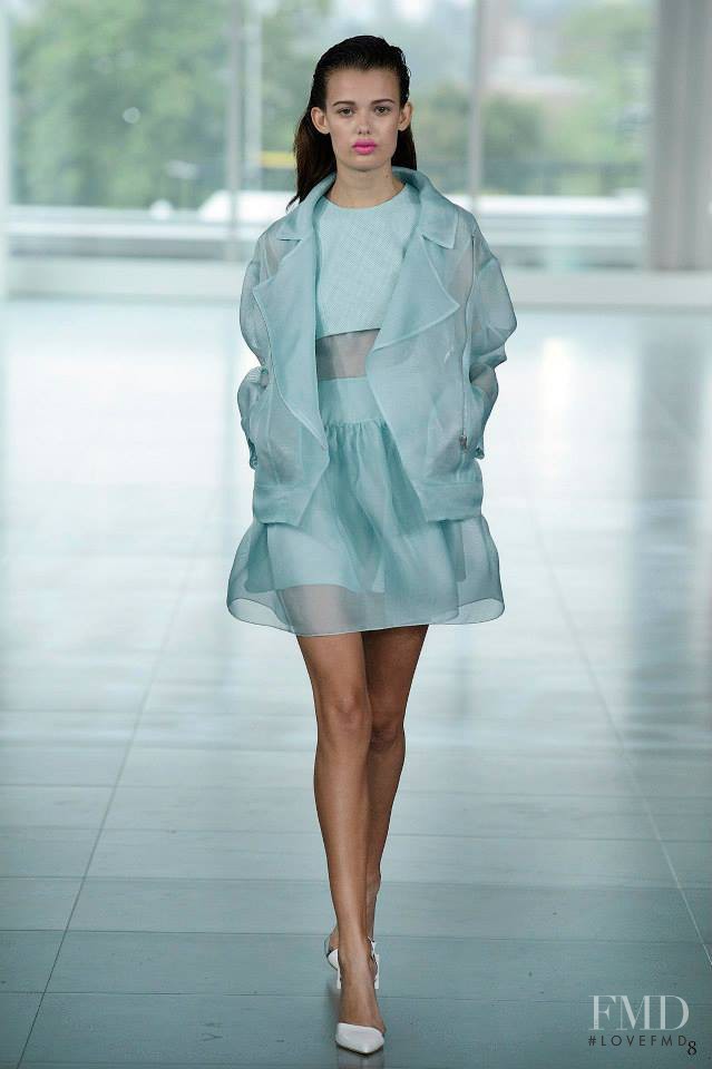 Sarah Dick featured in  the Fyodor Golan fashion show for Spring/Summer 2014