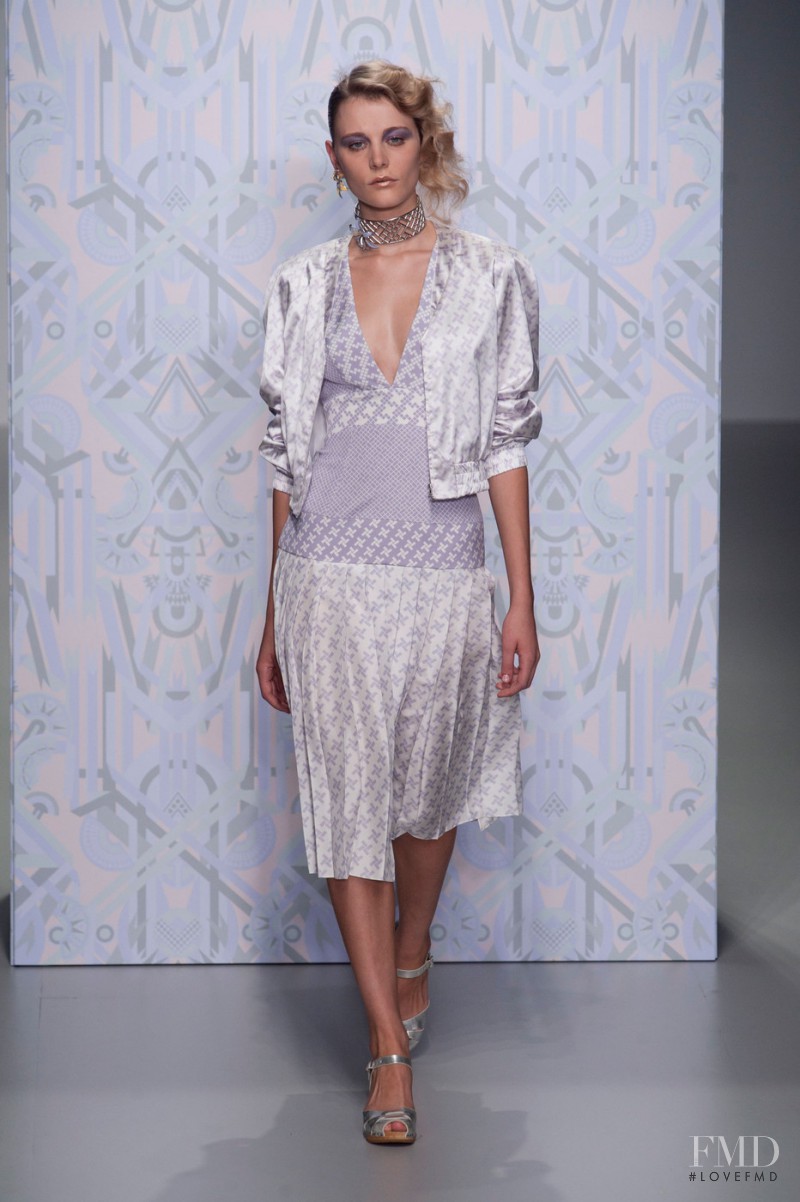 Erika Pattison featured in  the Holly Fulton fashion show for Spring/Summer 2014