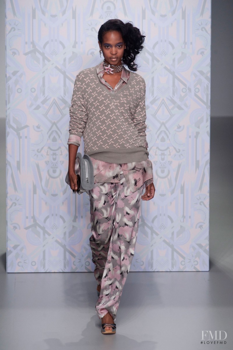 Marihenny Rivera Pasible featured in  the Holly Fulton fashion show for Spring/Summer 2014