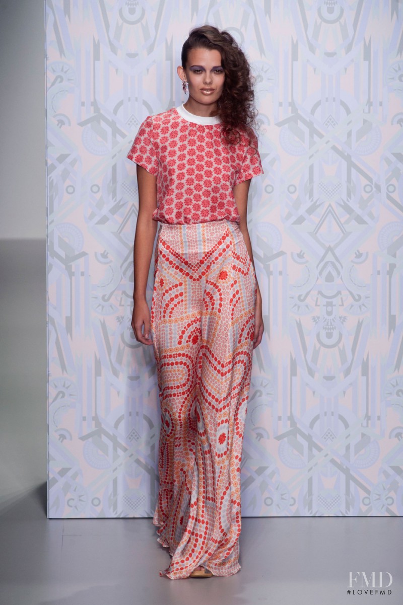 Sarah Dick featured in  the Holly Fulton fashion show for Spring/Summer 2014