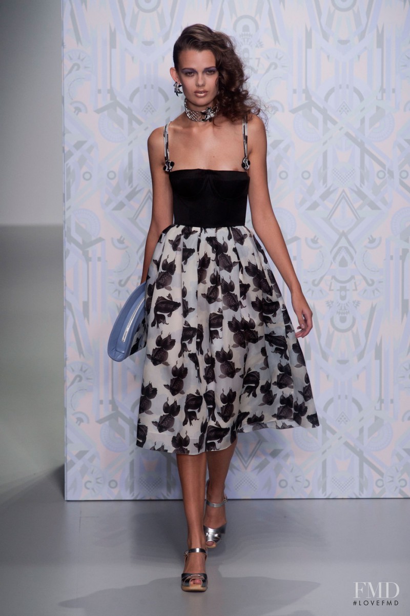Sarah Dick featured in  the Holly Fulton fashion show for Spring/Summer 2014