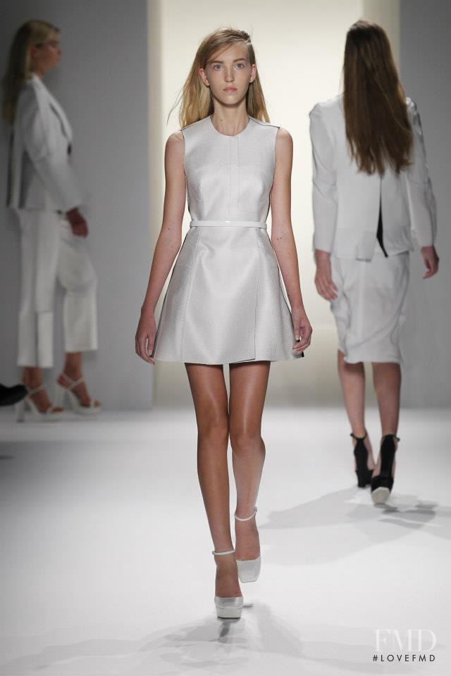 Ella Richards featured in  the Calvin Klein 205W39NYC fashion show for Spring/Summer 2013