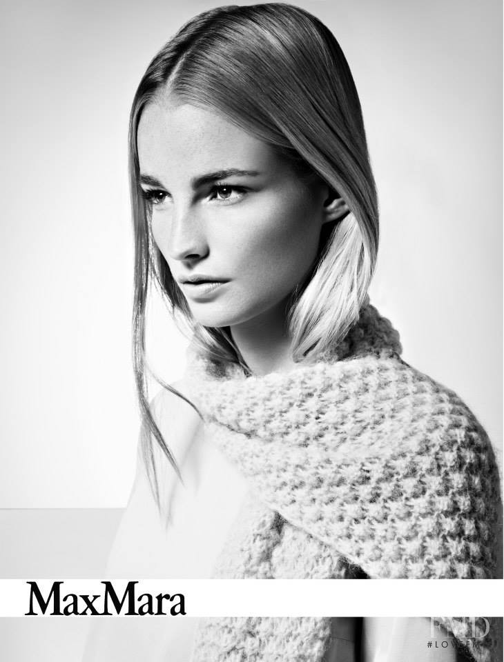 Elise Aarnink featured in  the S\' Max Mara advertisement for Autumn/Winter 2013