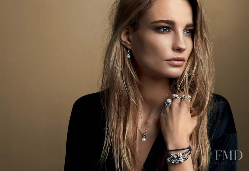 Elise Aarnink featured in  the Pandora advertisement for Autumn/Winter 2014