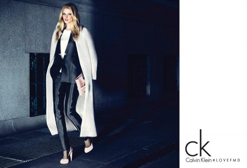 Lara Stone featured in  the CK Calvin Klein advertisement for Autumn/Winter 2012