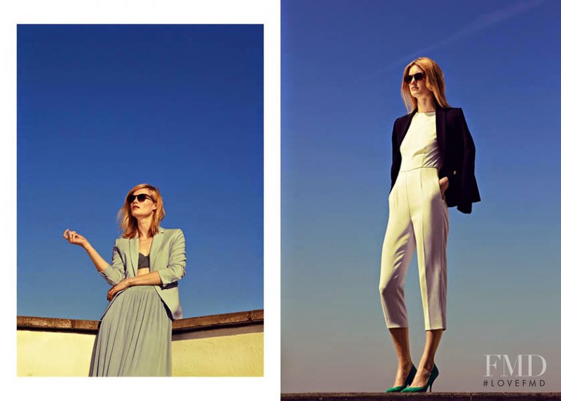 Felicity Peel featured in  the Reiss lookbook for Spring/Summer 2014