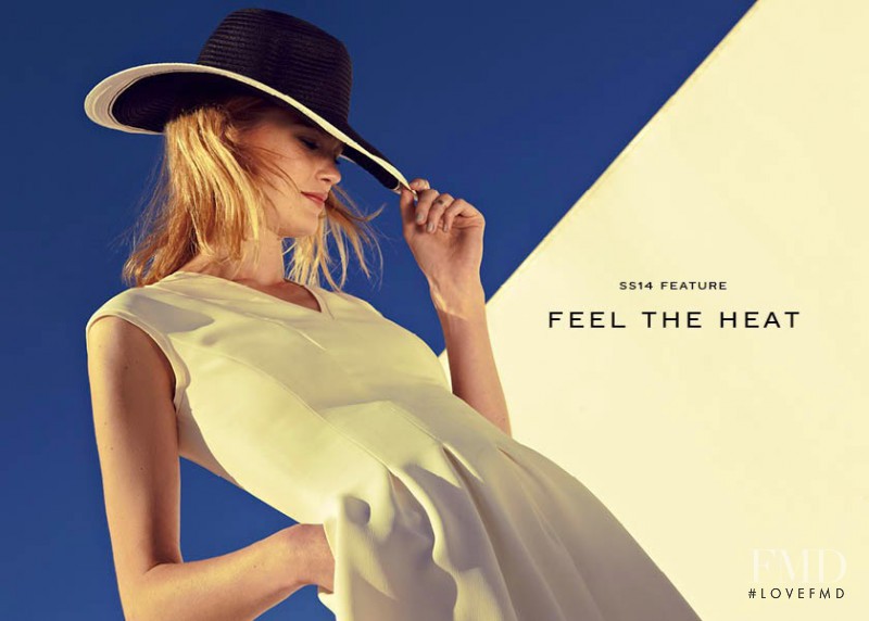 Felicity Peel featured in  the Reiss lookbook for Spring/Summer 2014