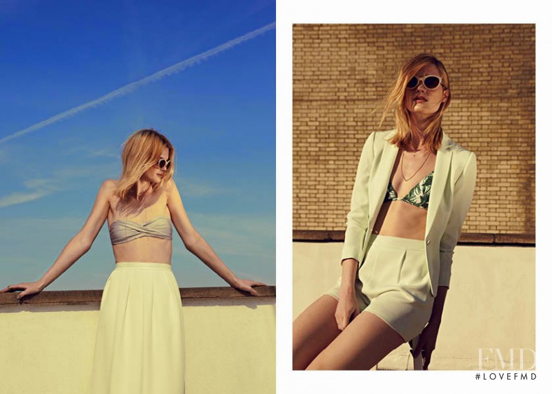 Felicity Peel featured in  the Reiss lookbook for Spring/Summer 2014