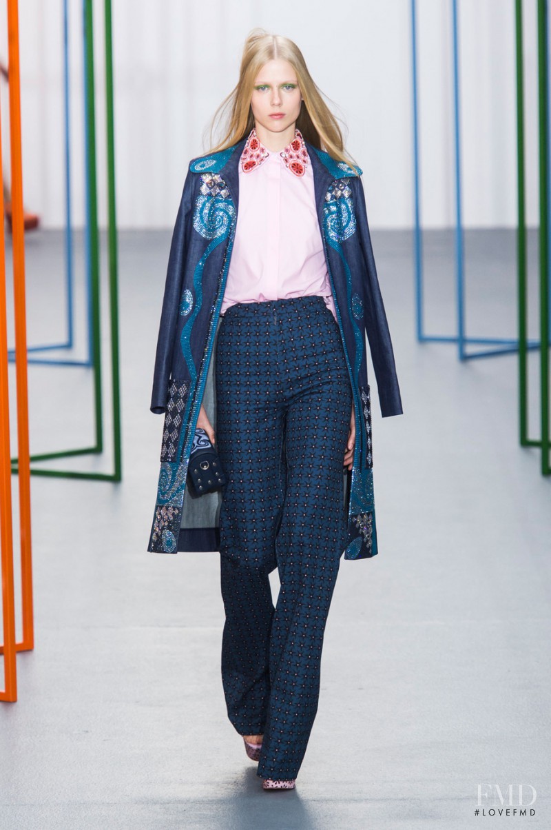 Sofie Hemmet featured in  the Holly Fulton fashion show for Spring/Summer 2016