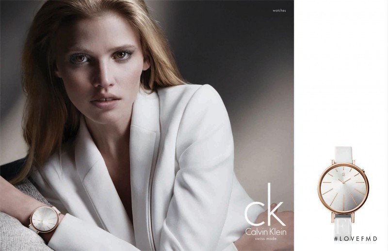 Lara Stone featured in  the Ck Calvin Klein Watches advertisement for Autumn/Winter 2012