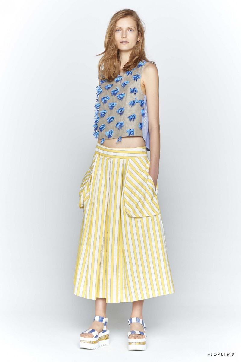 Sophie Kanny featured in  the Cristiano Burani lookbook for Resort 2016