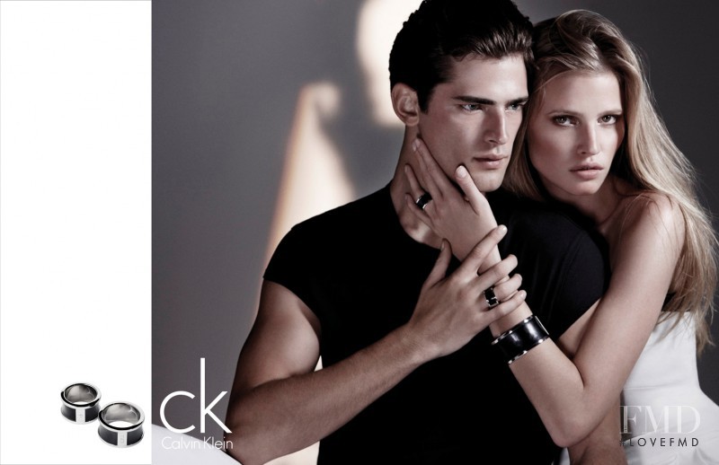 Lara Stone featured in  the ck  Calvin Klein Jewellery advertisement for Autumn/Winter 2012