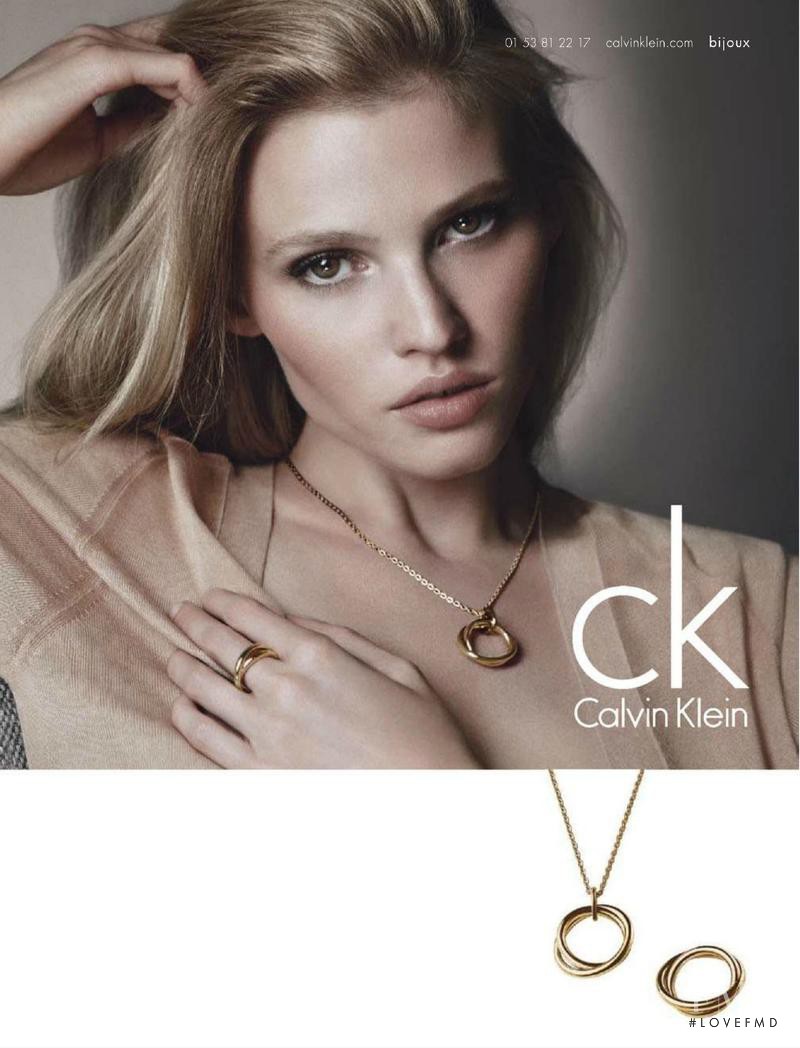 Lara Stone featured in  the ck  Calvin Klein Jewellery advertisement for Autumn/Winter 2012