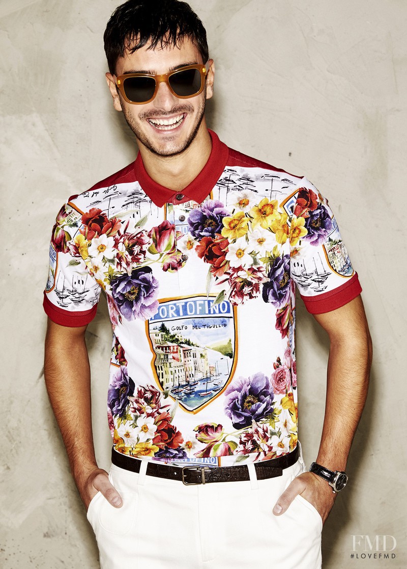 Andrea Manzoni featured in  the Dolce & Gabbana Limited-Edition Portofino Collection advertisement for Spring 2015