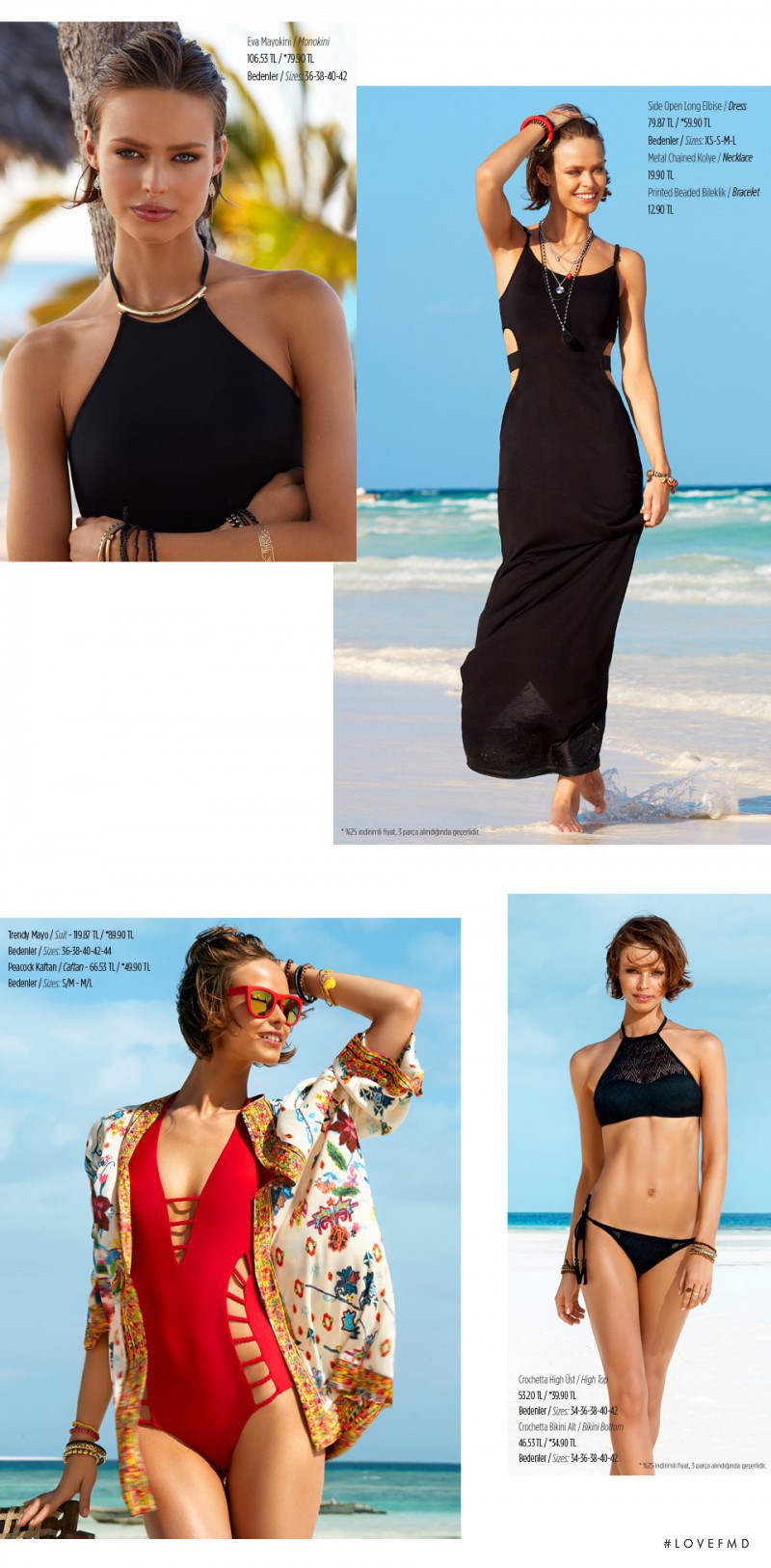 Birgit Kos featured in  the Penti Swimwear catalogue for Summer 2015