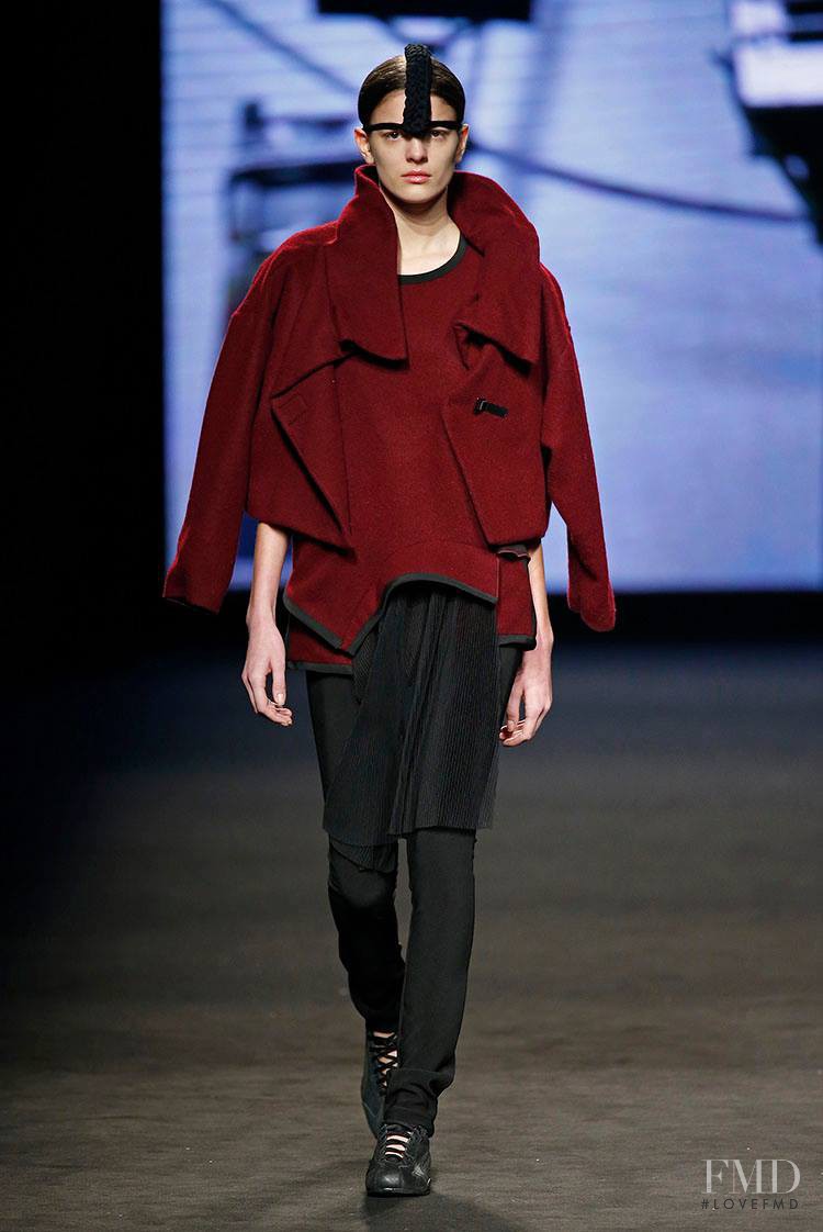 Carmen Ceclan featured in  the Txell Miras fashion show for Autumn/Winter 2015