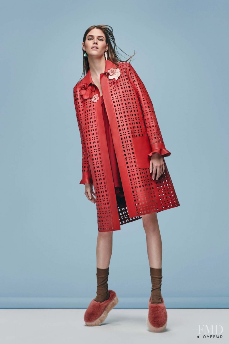 Vanessa Moody featured in  the Fendi lookbook for Pre-Fall 2016