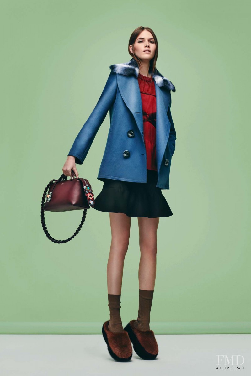 Vanessa Moody featured in  the Fendi lookbook for Pre-Fall 2016