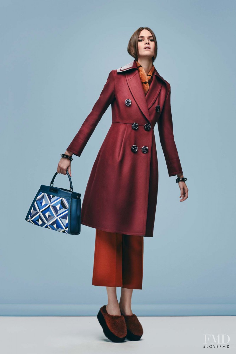 Vanessa Moody featured in  the Fendi lookbook for Pre-Fall 2016