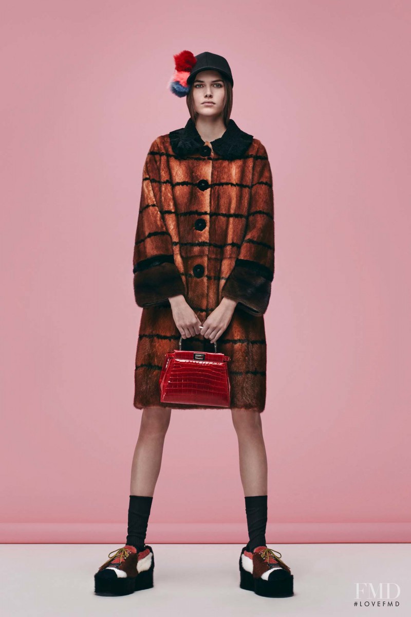 Vanessa Moody featured in  the Fendi lookbook for Pre-Fall 2016