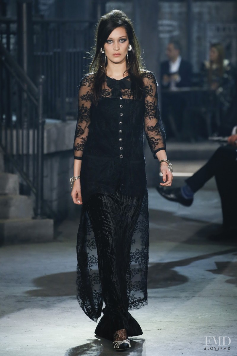 Bella Hadid featured in  the Chanel Métiers d\'art  fashion show for Pre-Fall 2016