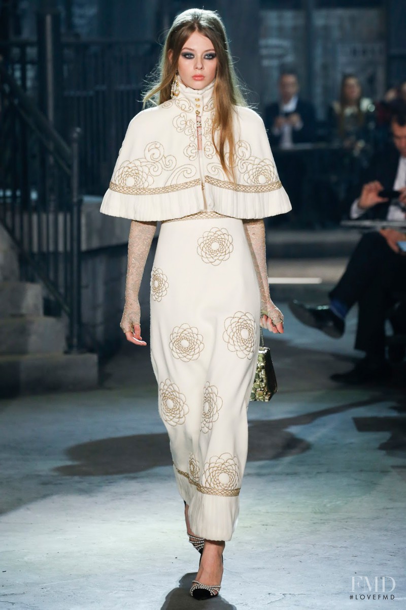 Lauren de Graaf featured in  the Chanel Métiers d\'art  fashion show for Pre-Fall 2016