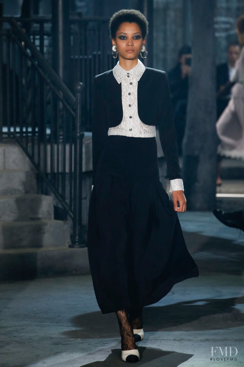 Lineisy Montero featured in  the Chanel Métiers d\'art  fashion show for Pre-Fall 2016