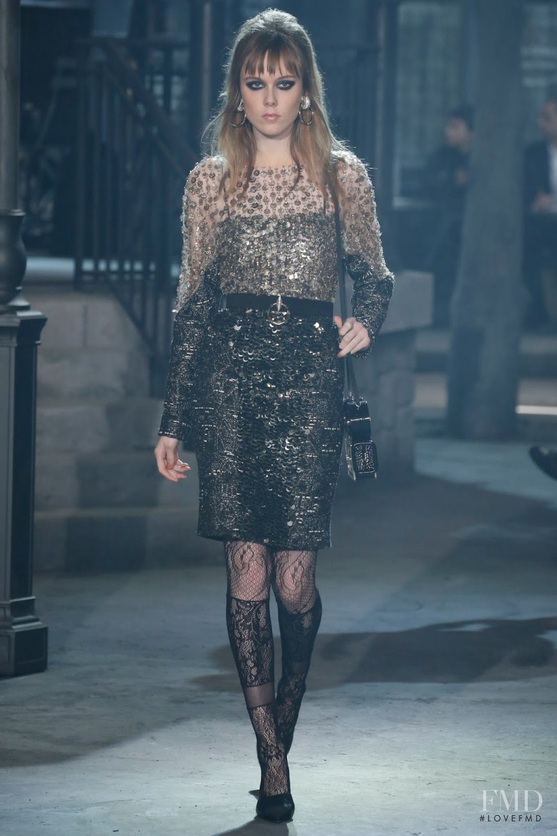 Kiki Willems featured in  the Chanel Métiers d\'art  fashion show for Pre-Fall 2016