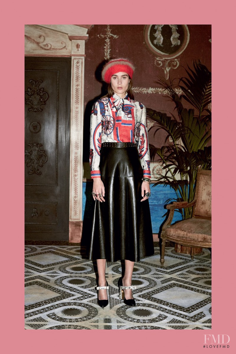 Vera Van Erp featured in  the Gucci lookbook for Pre-Fall 2016