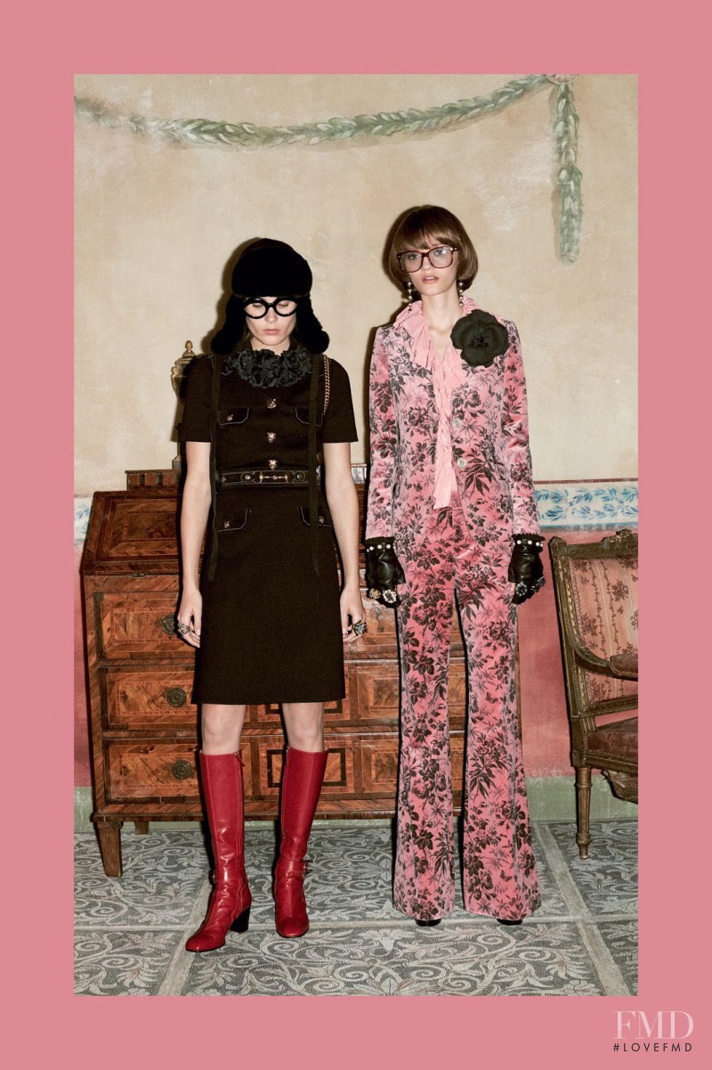 Peyton Knight featured in  the Gucci lookbook for Pre-Fall 2016