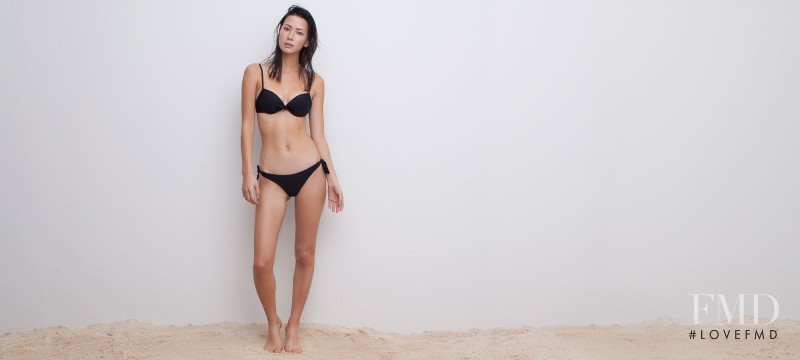 Chloe Blanchard featured in  the Pull & Bear Swimwear catalogue for Spring 2015