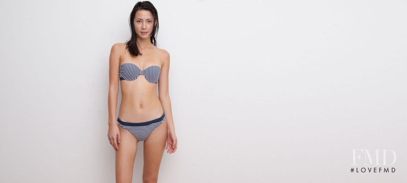 Chloe Blanchard featured in  the Pull & Bear Swimwear catalogue for Spring 2015