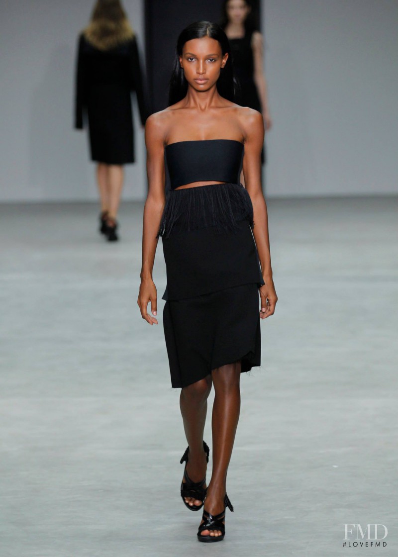 Jasmine Tookes featured in  the Calvin Klein 205W39NYC fashion show for Spring/Summer 2014