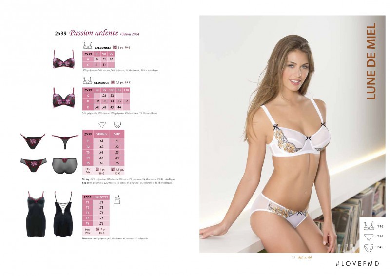 Adriana Novakov featured in  the Charlott\' Lingerie catalogue for Summer 2014