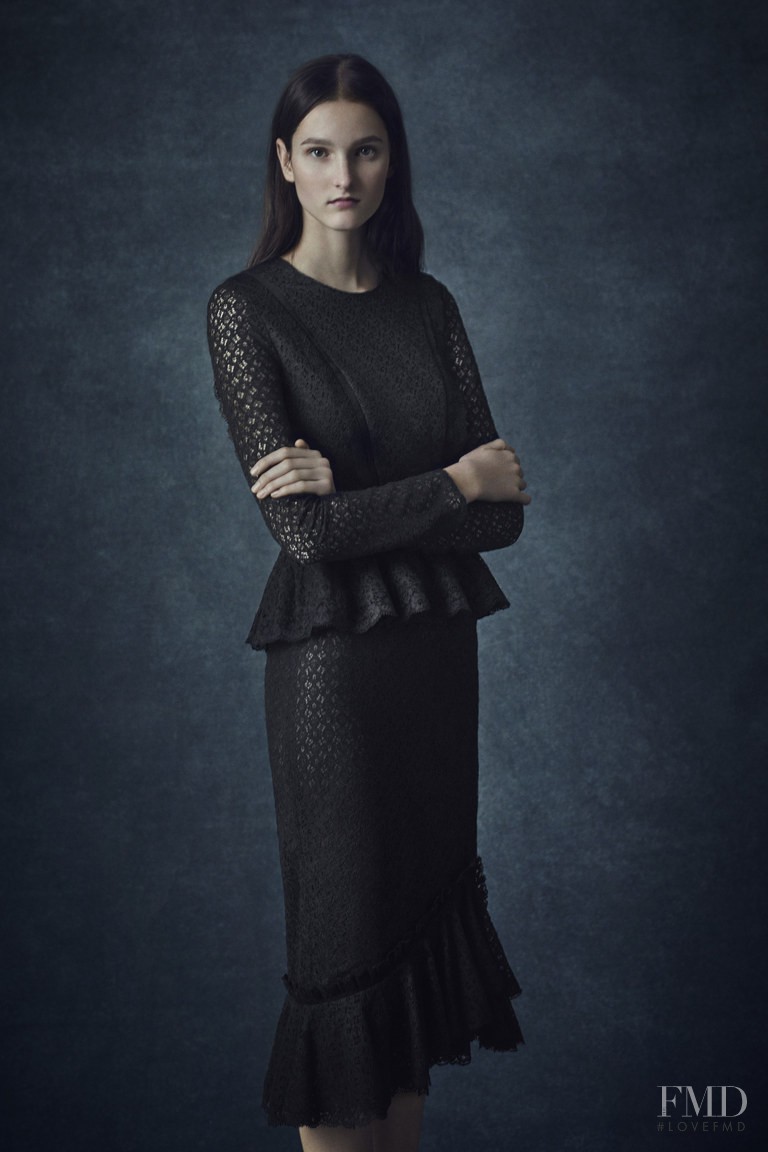 Viola Podkopaeva featured in  the Erdem fashion show for Pre-Fall 2016