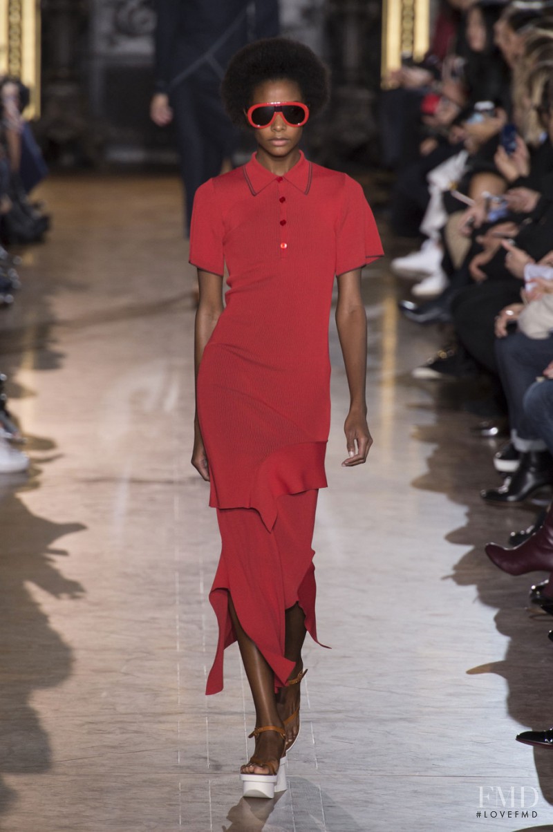 Karly Loyce featured in  the Stella McCartney fashion show for Spring/Summer 2016