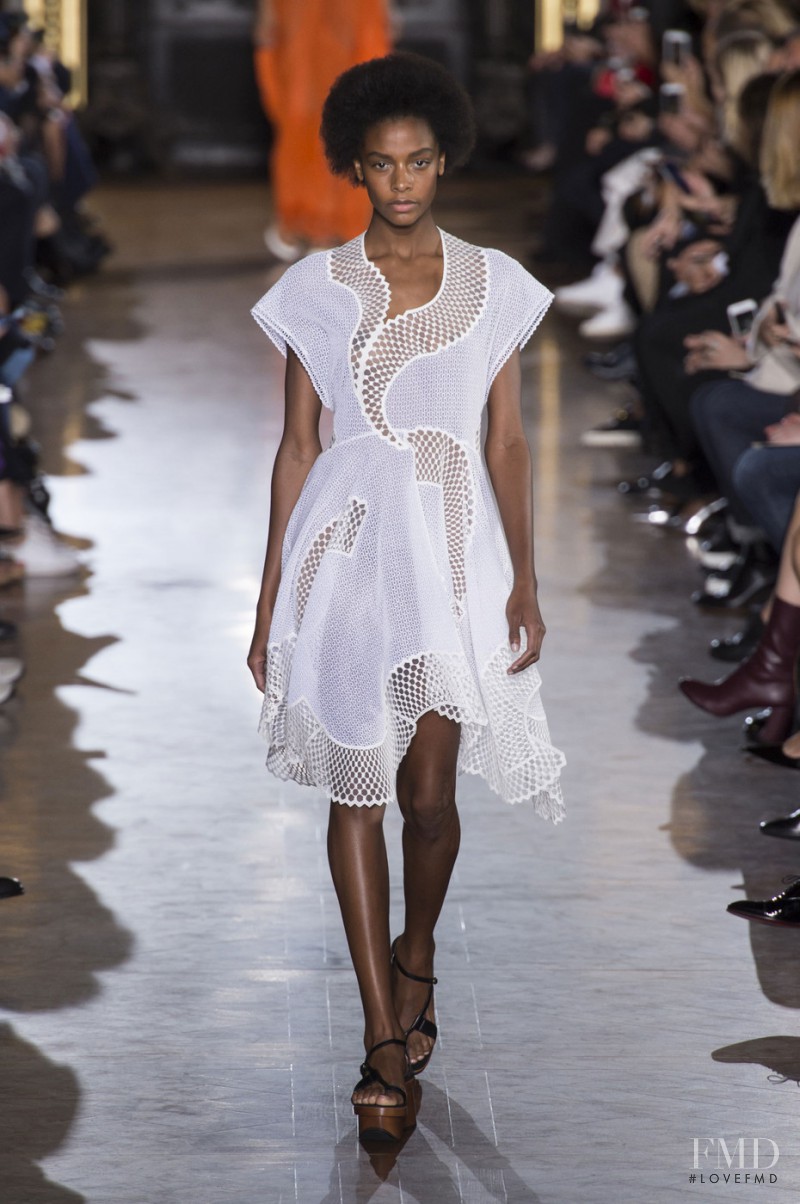 Karly Loyce featured in  the Stella McCartney fashion show for Spring/Summer 2016
