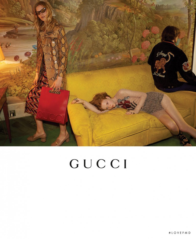 Kadri Vahersalu featured in  the Gucci advertisement for Cruise 2016