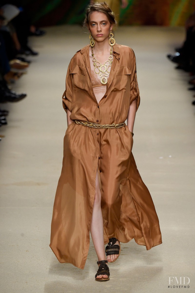 Odette Pavlova featured in  the Alberta Ferretti fashion show for Spring/Summer 2016