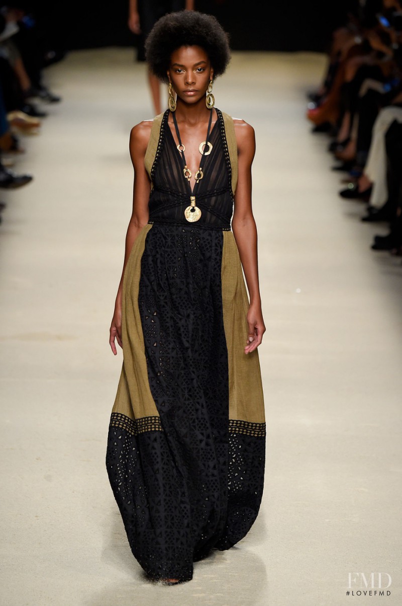 Karly Loyce featured in  the Alberta Ferretti fashion show for Spring/Summer 2016