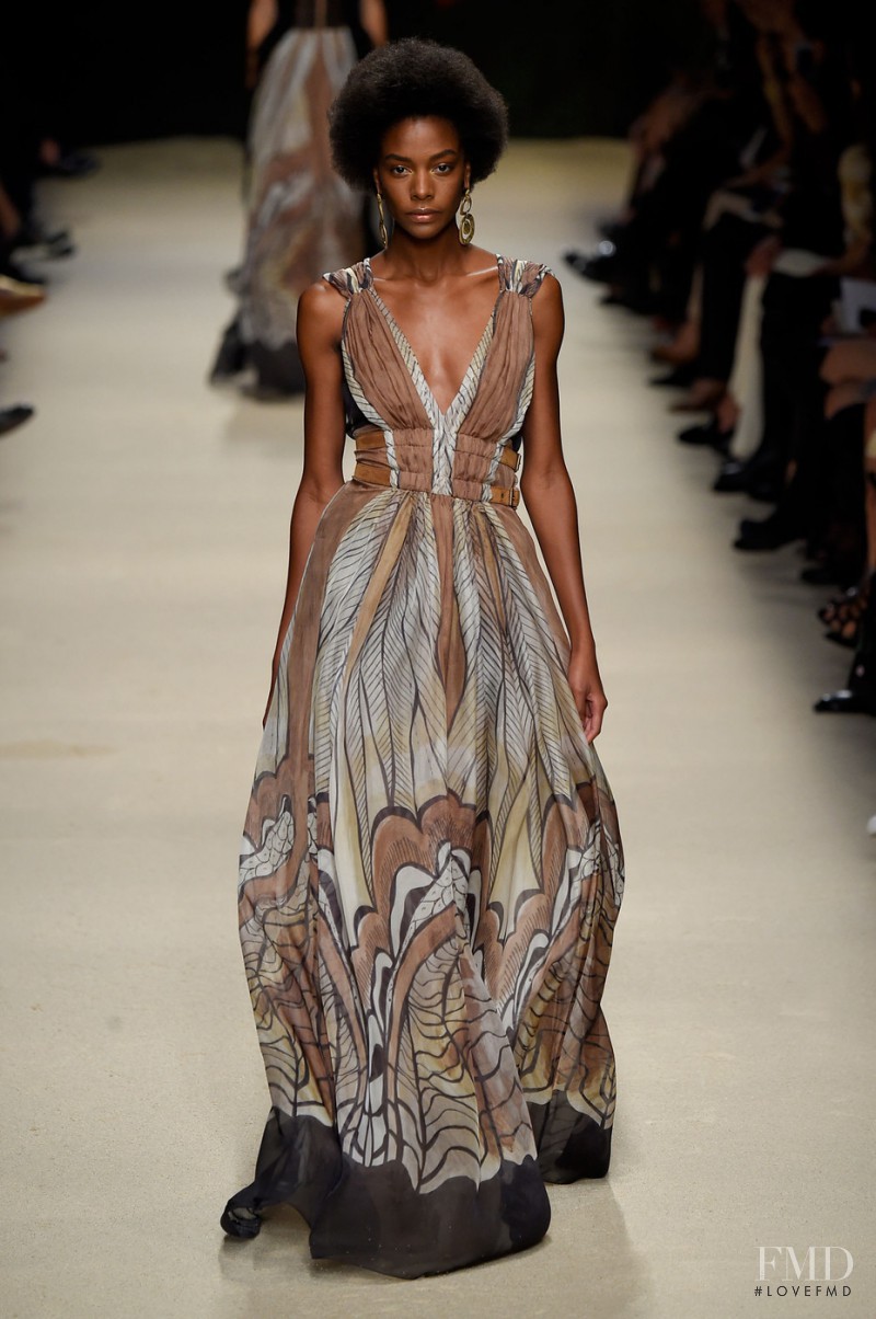 Karly Loyce featured in  the Alberta Ferretti fashion show for Spring/Summer 2016