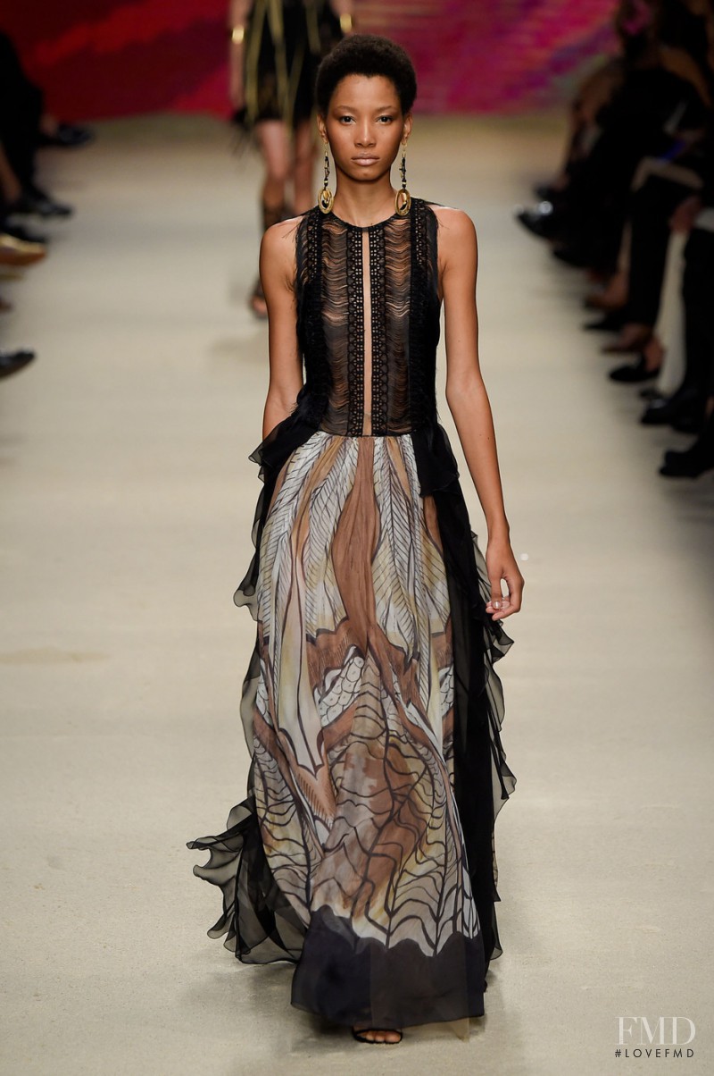 Lineisy Montero featured in  the Alberta Ferretti fashion show for Spring/Summer 2016