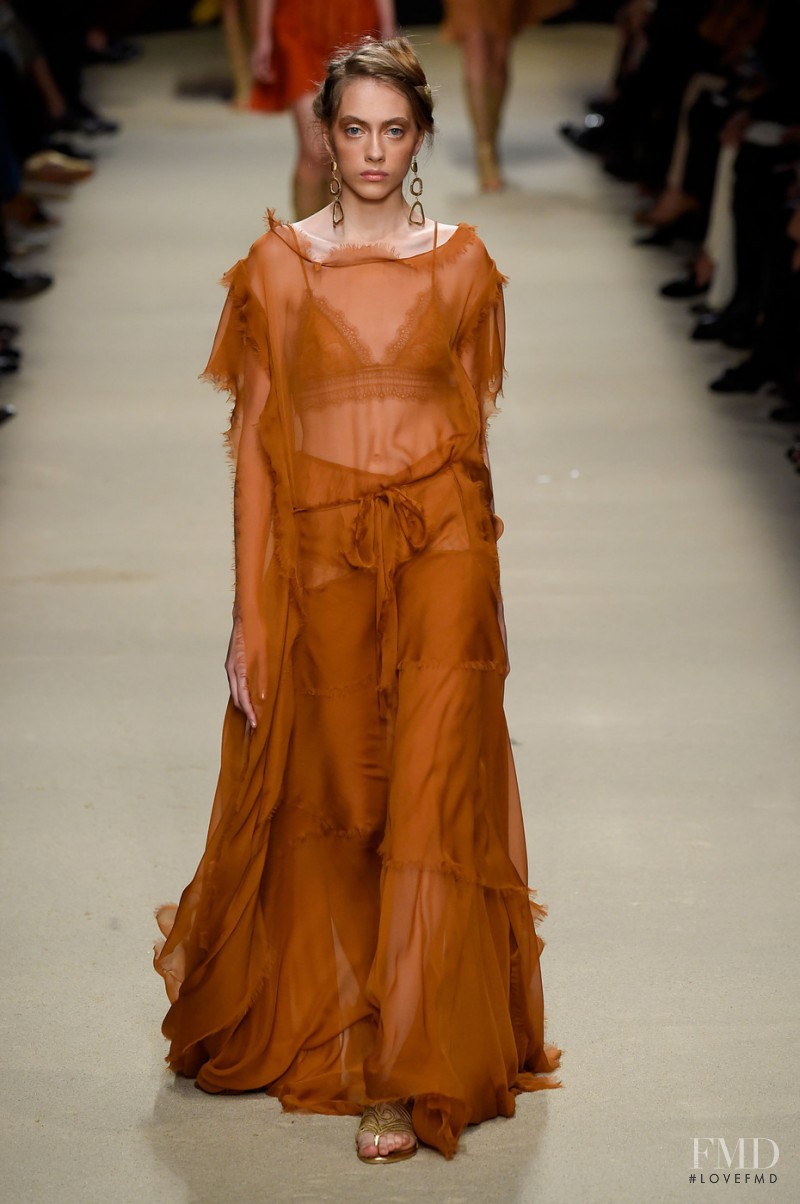 Odette Pavlova featured in  the Alberta Ferretti fashion show for Spring/Summer 2016