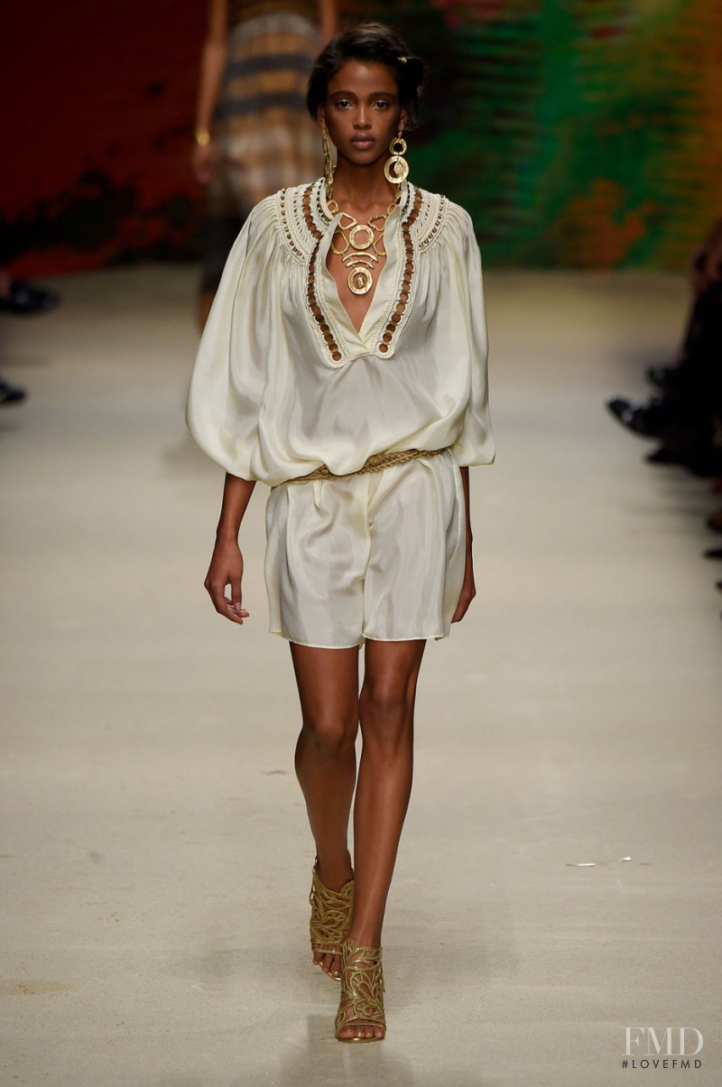 Aya Jones featured in  the Alberta Ferretti fashion show for Spring/Summer 2016