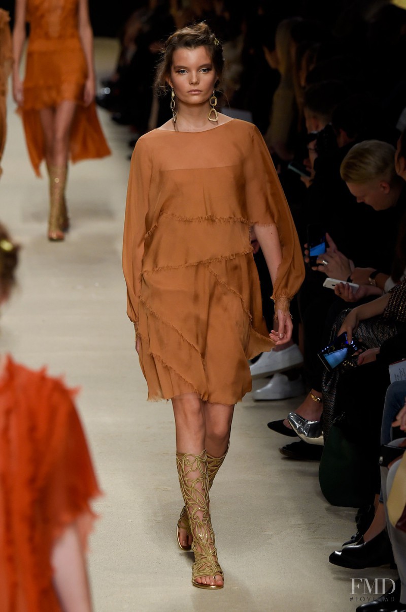 Michelle van Bijnen featured in  the Alberta Ferretti fashion show for Spring/Summer 2016
